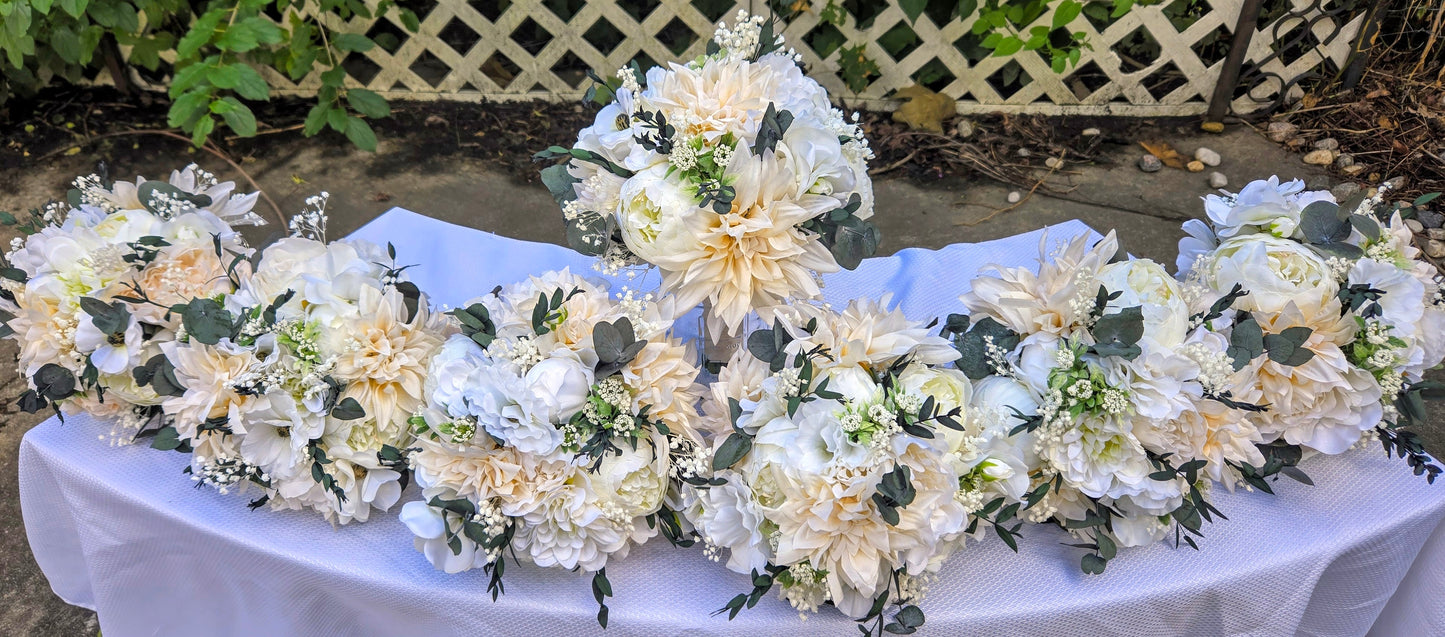 Custom Order Artificial Wedding Flowers. Pictures for reference only.