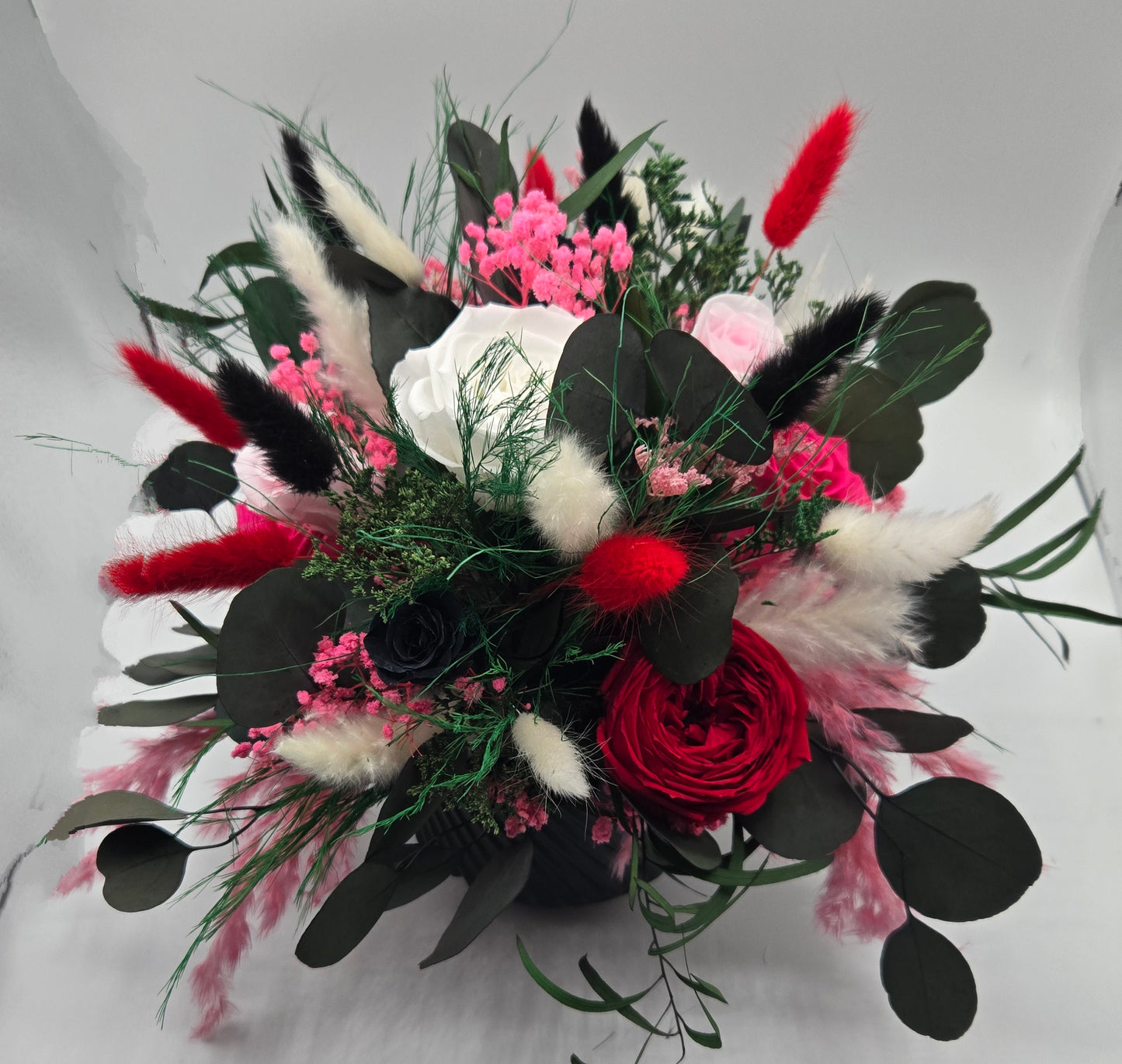 Preserved Roses and eucalyptus Arrangement