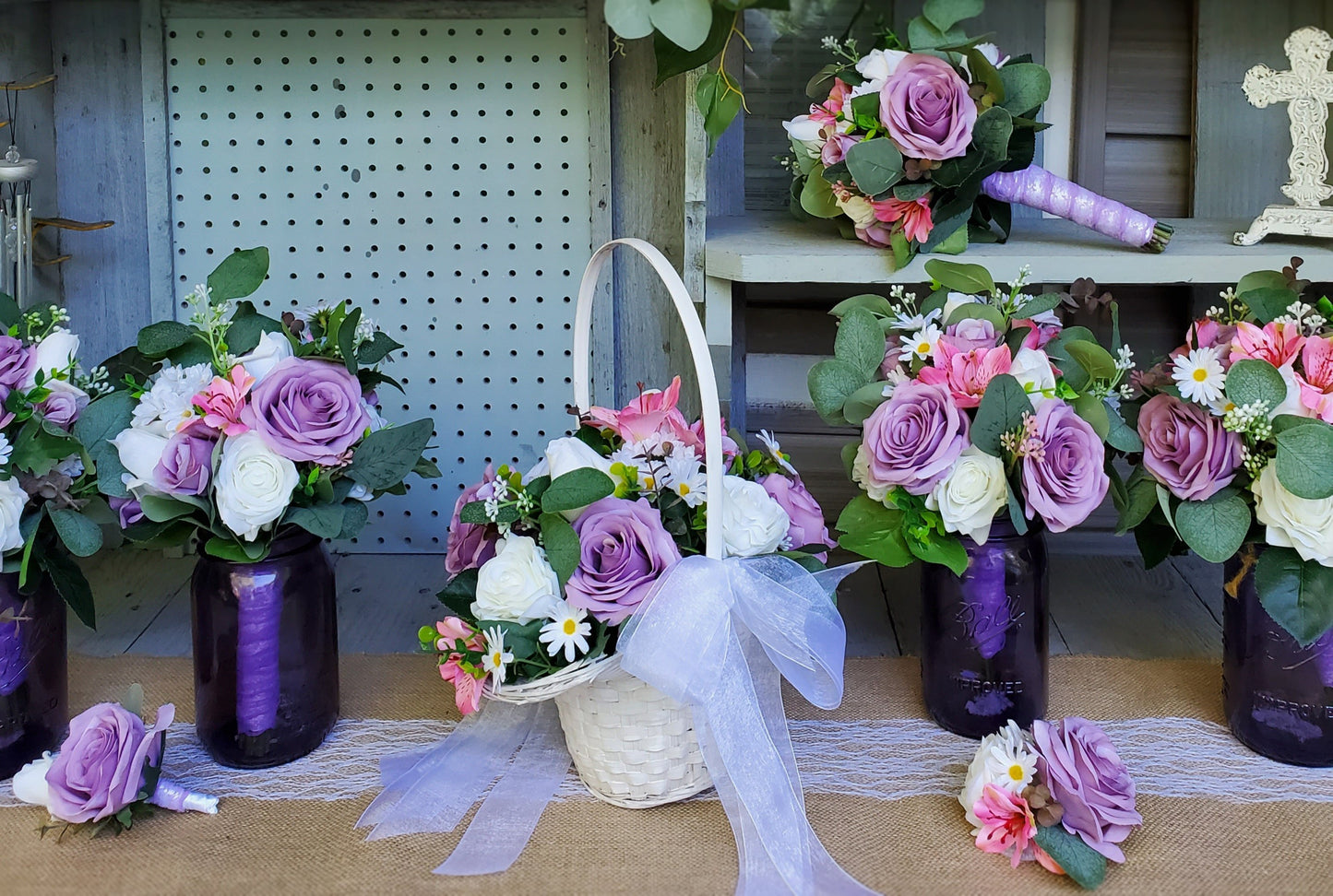 Custom Order Artificial Wedding Flowers. Pictures for reference only.