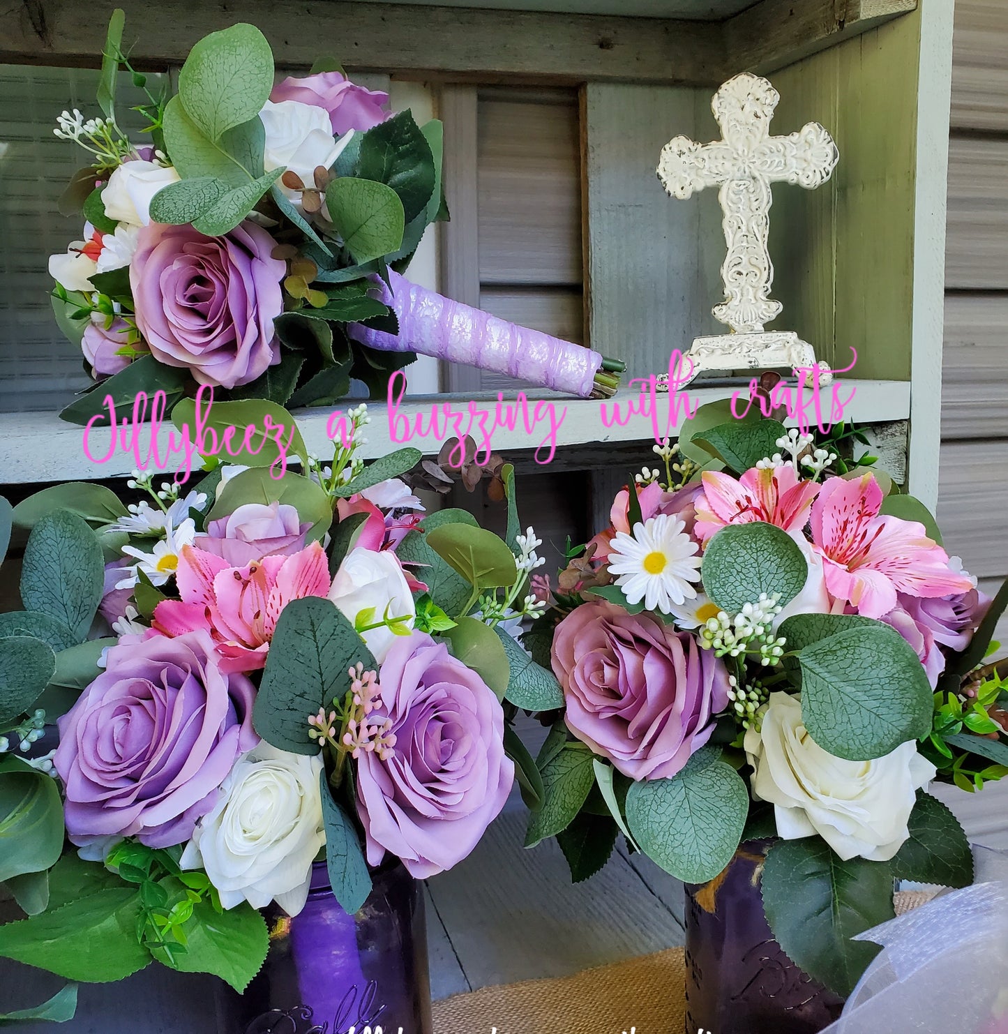 Custom Order Artificial Wedding Flowers. Pictures for reference only.