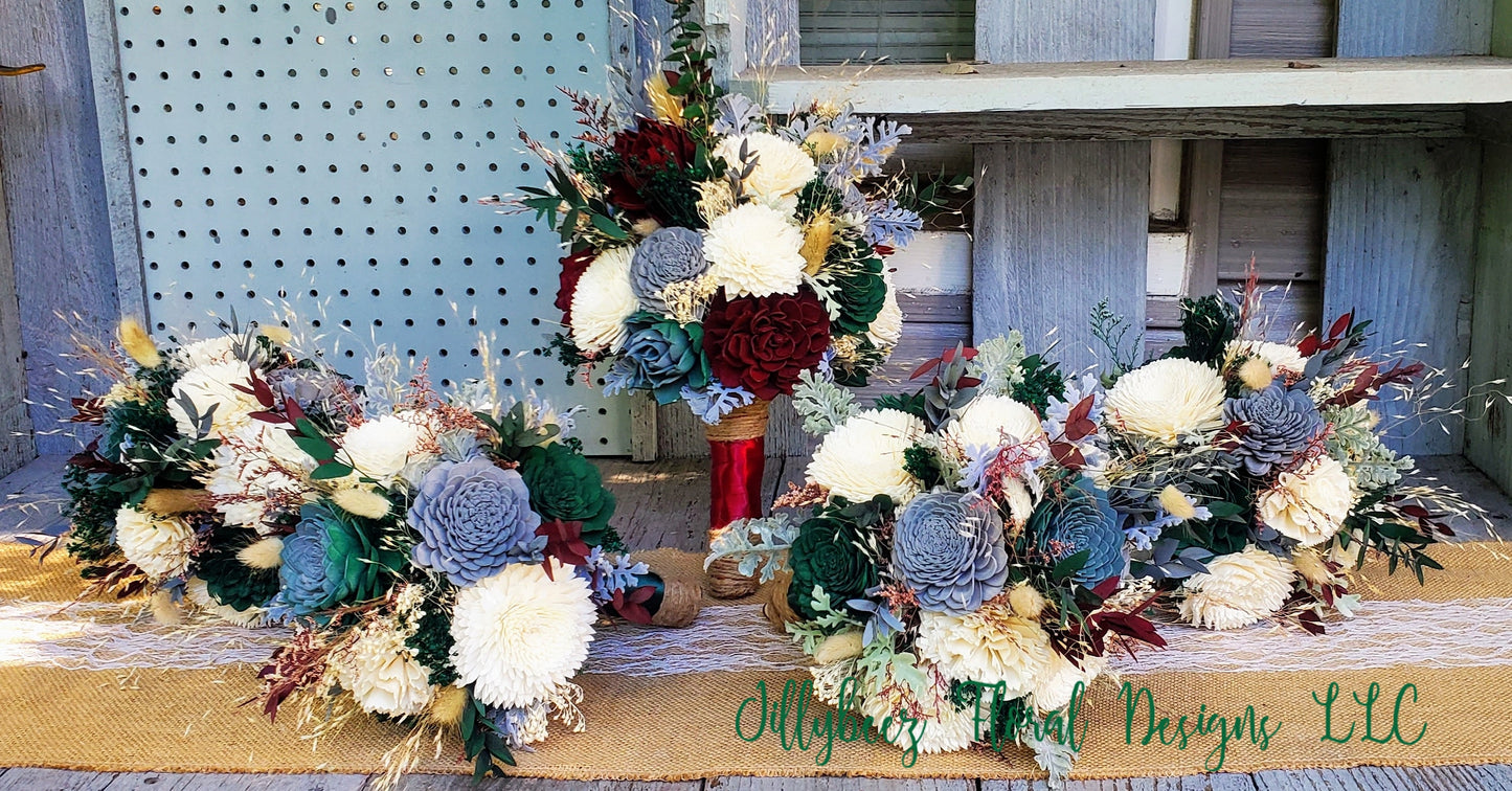 Custom Order Wood Wedding Flowers only! Pictures for reference.