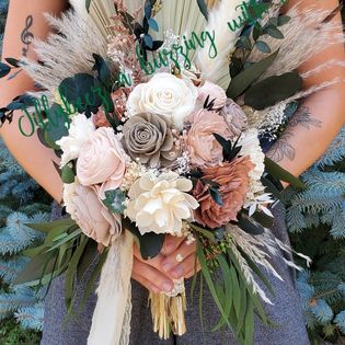 Custom Order Wood Wedding Flowers only! Pictures for reference.